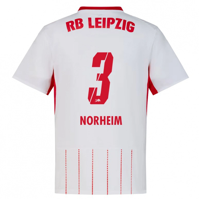Danxen Dames Andrea Norheim #3 Rood Wit Geel Thuisshirt Thuistenue 2026/27 T-Shirt