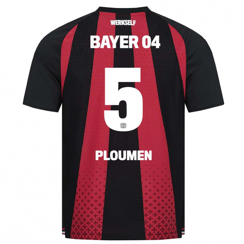 Danxen Dames Gilles Ploumen #5 Zwart Wit Rood Thuisshirt Thuistenue 2026/27 T-Shirt
