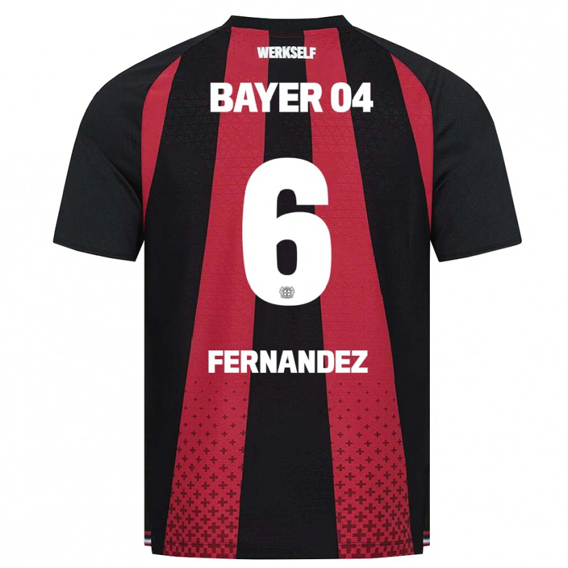 Danxen Dames Equi Fernández #6 Zwart Wit Rood Thuisshirt Thuistenue 2026/27 T-Shirt