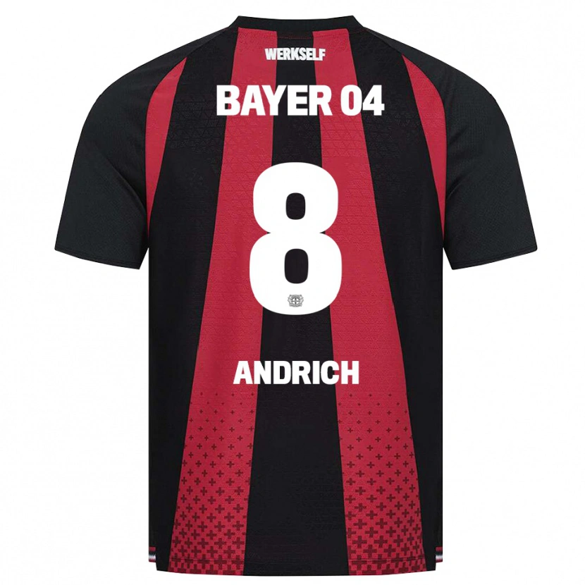 Danxen Dames Robert Andrich #8 Zwart Wit Rood Thuisshirt Thuistenue 2026/27 T-Shirt