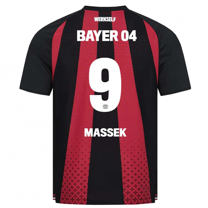 Danxen Dames Ivan Massek #9 Zwart Wit Rood Thuisshirt Thuistenue 2026/27 T-Shirt