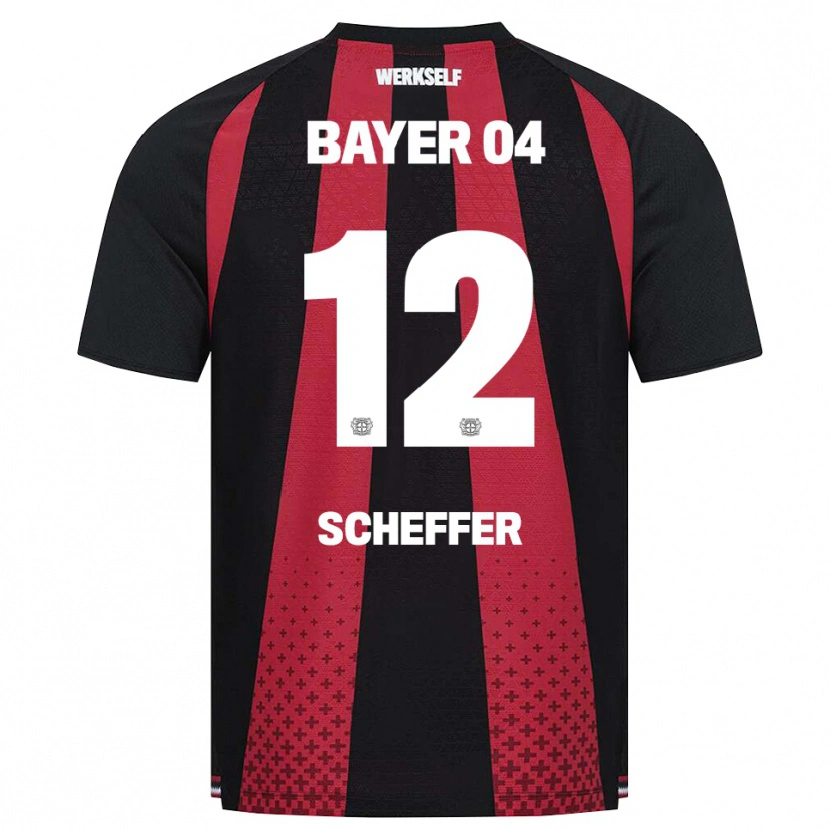 Danxen Dames Dani Scheffer #12 Zwart Wit Rood Thuisshirt Thuistenue 2026/27 T-Shirt