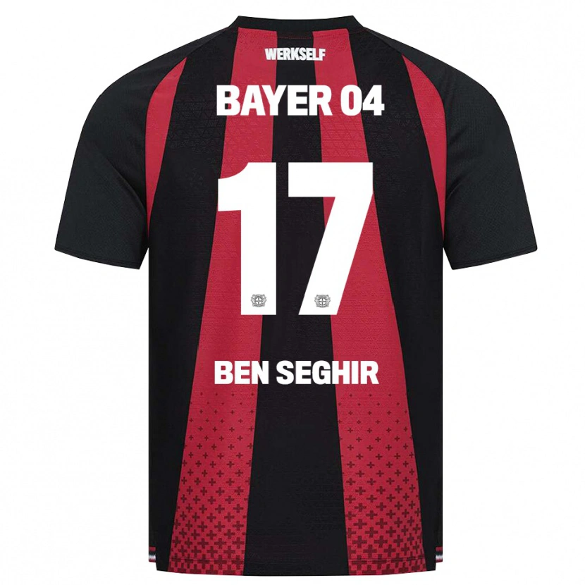 Danxen Dames Eliesse Ben Seghir #17 Zwart Wit Rood Thuisshirt Thuistenue 2026/27 T-Shirt