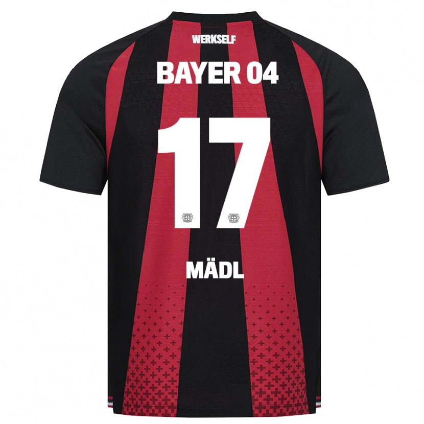 Danxen Dames Valentina Mädl #17 Zwart Wit Rood Thuisshirt Thuistenue 2026/27 T-Shirt