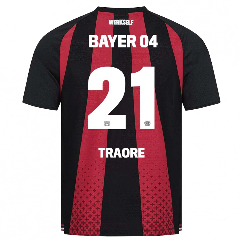 Danxen Dames Amaël-Demba Traoré #21 Zwart Wit Rood Thuisshirt Thuistenue 2026/27 T-Shirt