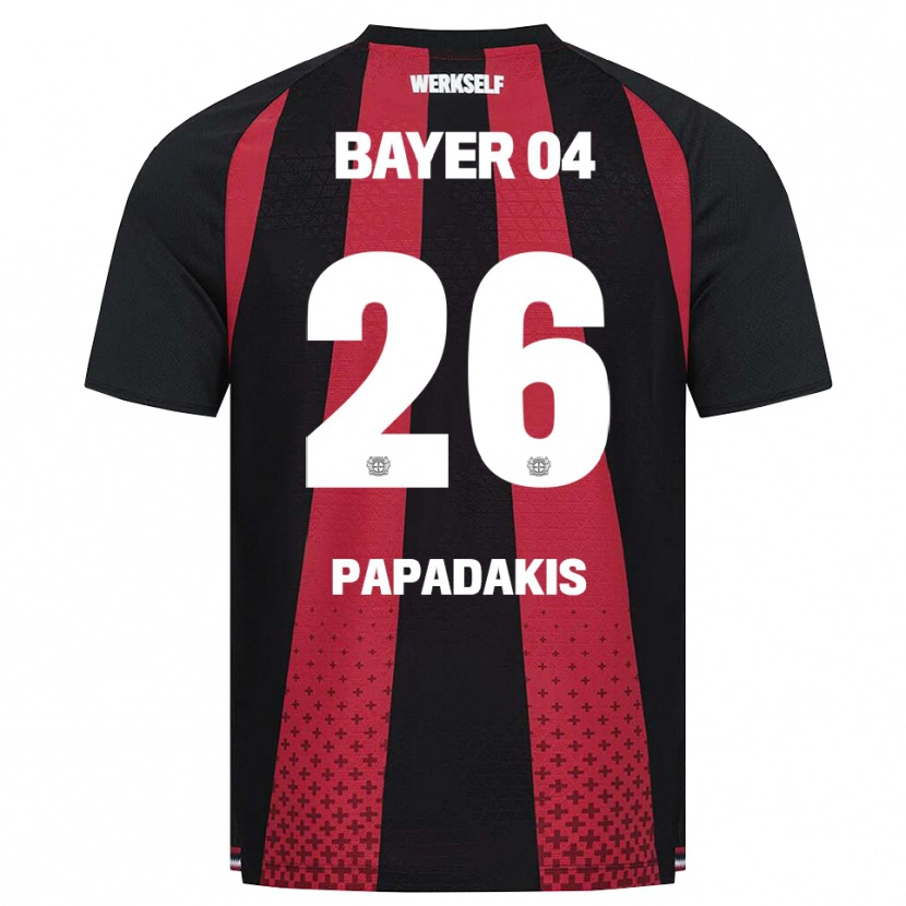 Danxen Dames Konstantinos Papadakis #26 Zwart Wit Rood Thuisshirt Thuistenue 2026/27 T-Shirt