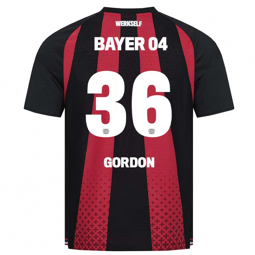 Danxen Dames Max Gordon #36 Zwart Wit Rood Thuisshirt Thuistenue 2026/27 T-Shirt