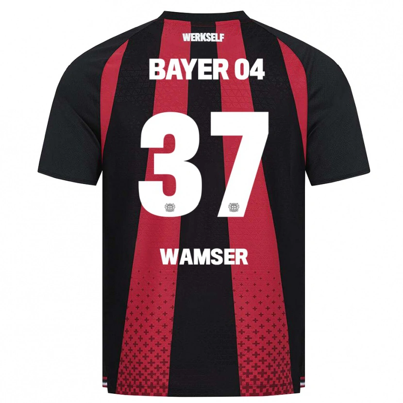 Danxen Dames Carlotta Wamser #37 Zwart Wit Rood Thuisshirt Thuistenue 2026/27 T-Shirt