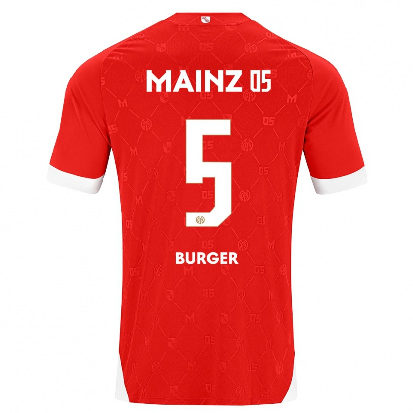 Danxen Dames Korbinian Burger #5 Rood Wit Thuisshirt Thuistenue 2026/27 T-Shirt