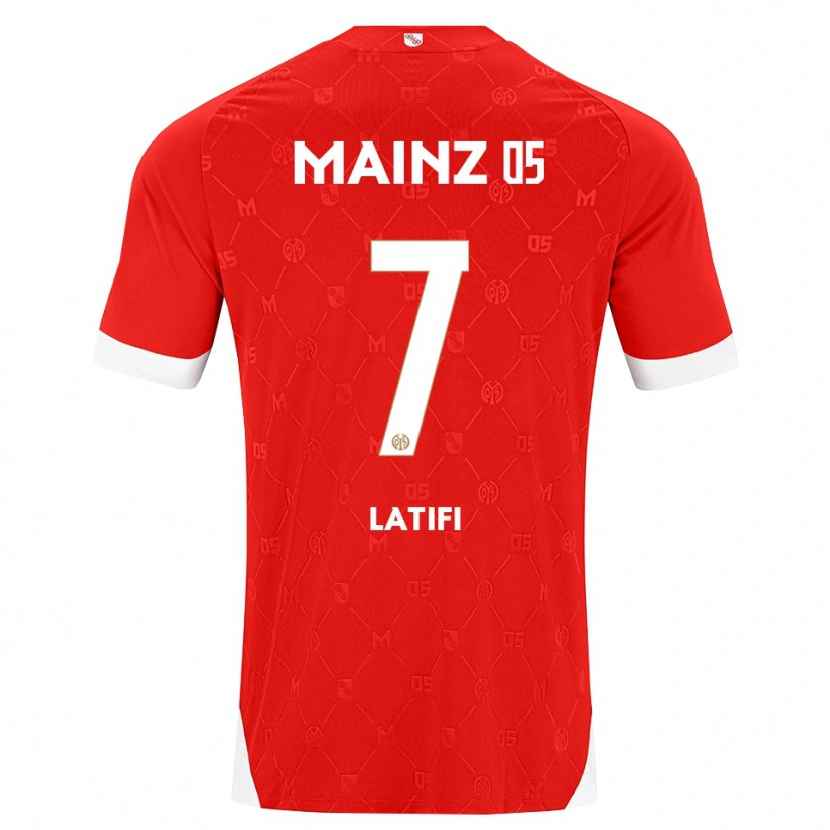 Danxen Dames Artan Latifi #7 Rood Wit Thuisshirt Thuistenue 2026/27 T-Shirt