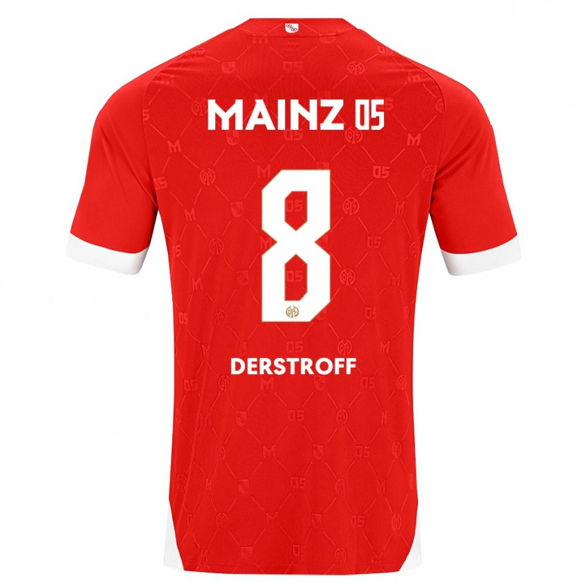 Danxen Dames Julian Derstroff #8 Rood Wit Thuisshirt Thuistenue 2026/27 T-Shirt