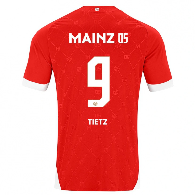 Danxen Dames Phillip Tietz #9 Rood Wit Thuisshirt Thuistenue 2026/27 T-Shirt