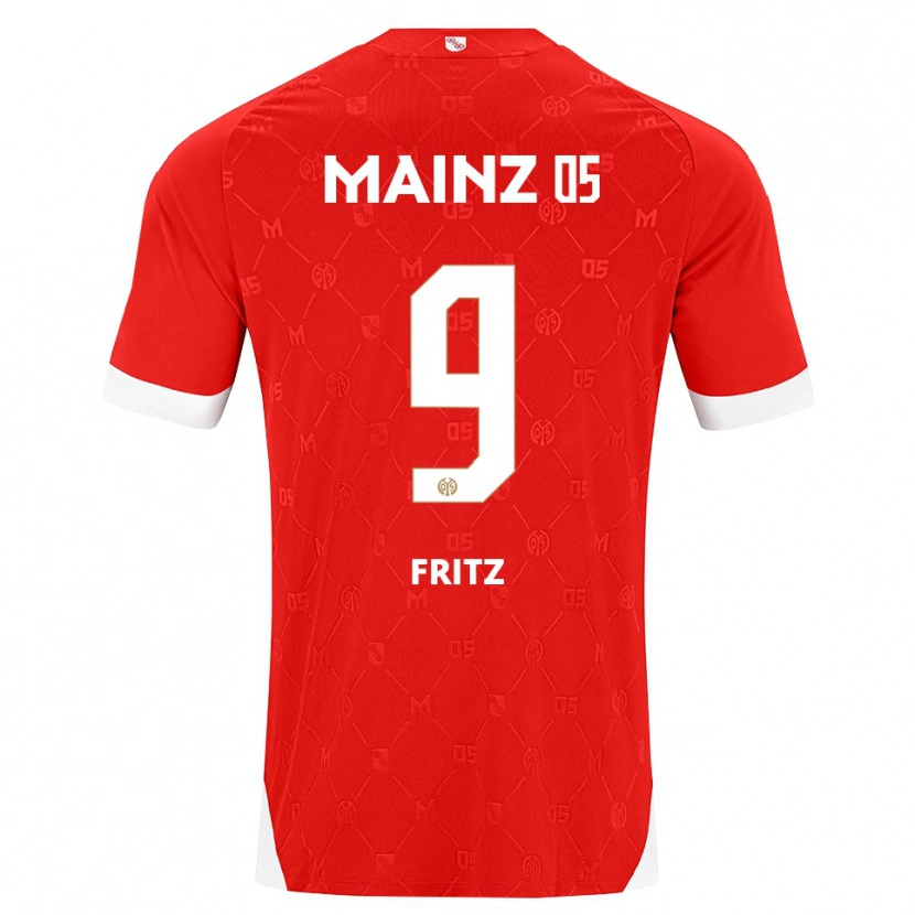 Danxen Dames April Fritz #9 Rood Wit Thuisshirt Thuistenue 2026/27 T-Shirt