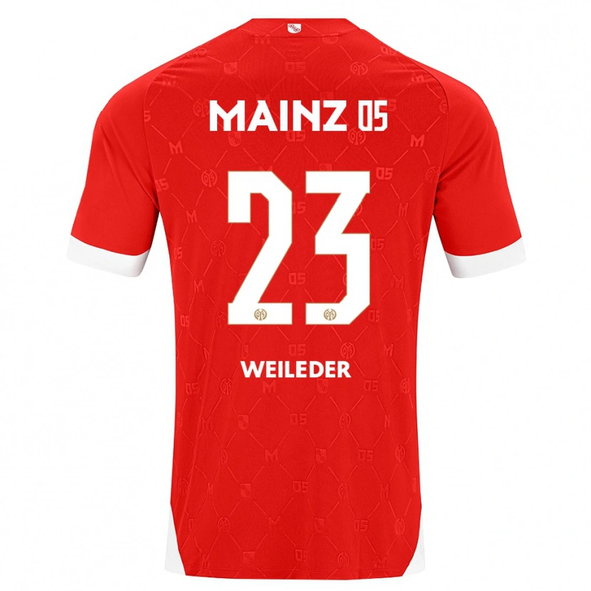 Danxen Dames Tobias Weileder #23 Rood Wit Thuisshirt Thuistenue 2026/27 T-Shirt