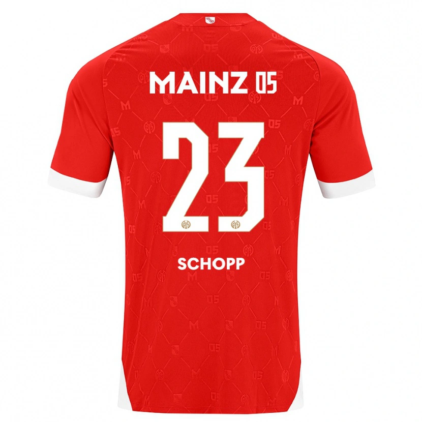 Danxen Dames Konstantin Schopp #23 Rood Wit Thuisshirt Thuistenue 2026/27 T-Shirt