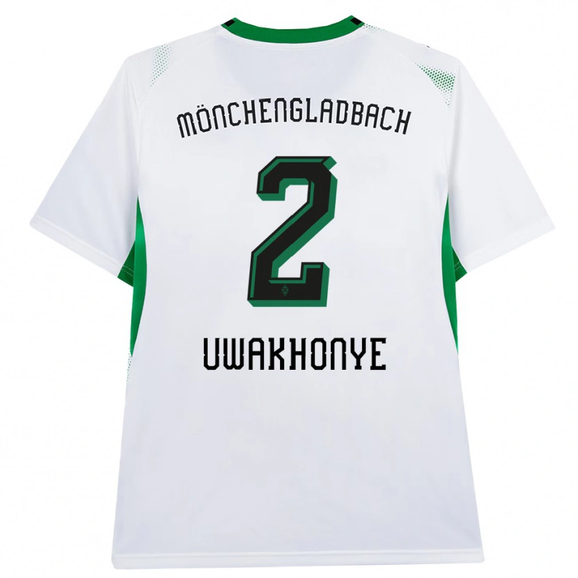Danxen Dames Joel Uwakhonye #2 Wit Zwart Groen Thuisshirt Thuistenue 2026/27 T-Shirt