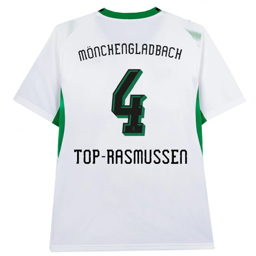 Danxen Dames Tristan Top-Rasmussen #4 Wit Zwart Groen Thuisshirt Thuistenue 2026/27 T-Shirt
