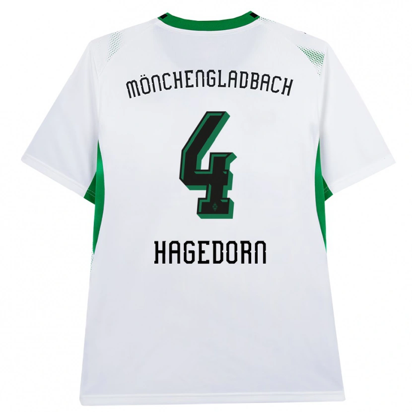 Danxen Dames Niels Hagedorn #4 Wit Zwart Groen Thuisshirt Thuistenue 2026/27 T-Shirt