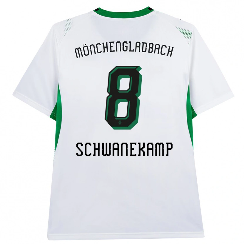 Danxen Dames Jana Schwanekamp #8 Wit Zwart Groen Thuisshirt Thuistenue 2026/27 T-Shirt