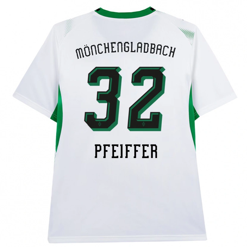 Danxen Dames Tim Pfeiffer #32 Wit Zwart Groen Thuisshirt Thuistenue 2026/27 T-Shirt
