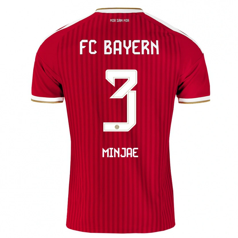 Danxen Dames Min-Jae Kim #3 Rood Wit Blauw Thuisshirt Thuistenue 2026/27 T-Shirt