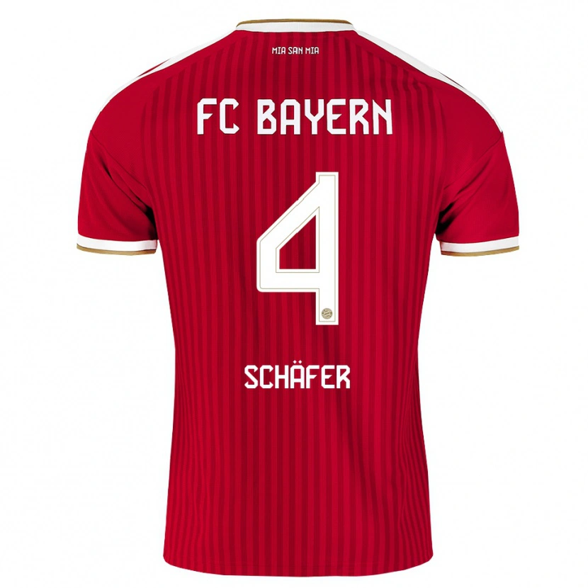 Danxen Dames Luis Schäfer #4 Rood Wit Blauw Thuisshirt Thuistenue 2026/27 T-Shirt