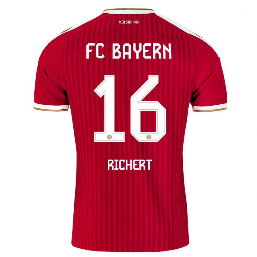 Danxen Dames Leonhard Richert #16 Rood Wit Blauw Thuisshirt Thuistenue 2026/27 T-Shirt