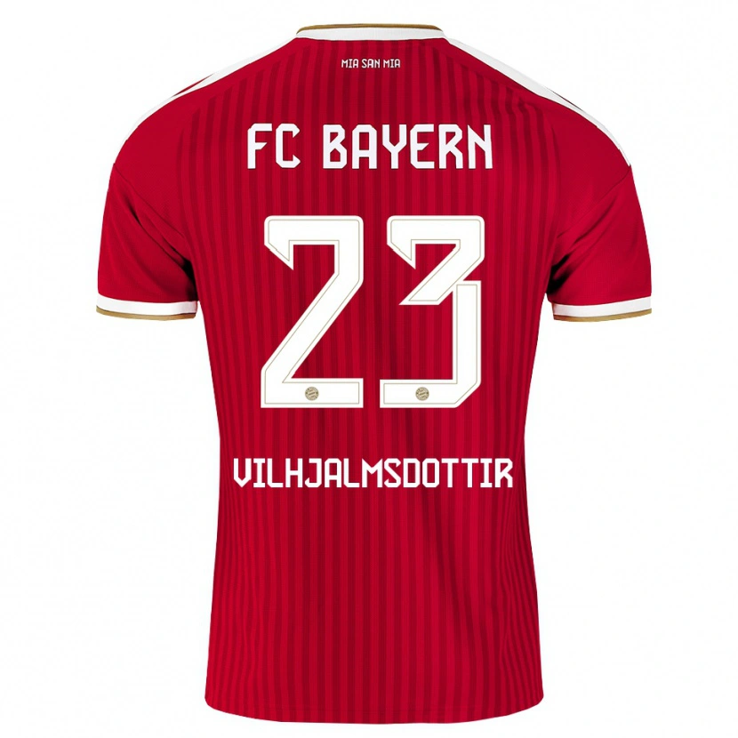 Danxen Dames Karolina Lea Vilhjalmsdottir #23 Rood Wit Blauw Thuisshirt Thuistenue 2026/27 T-Shirt