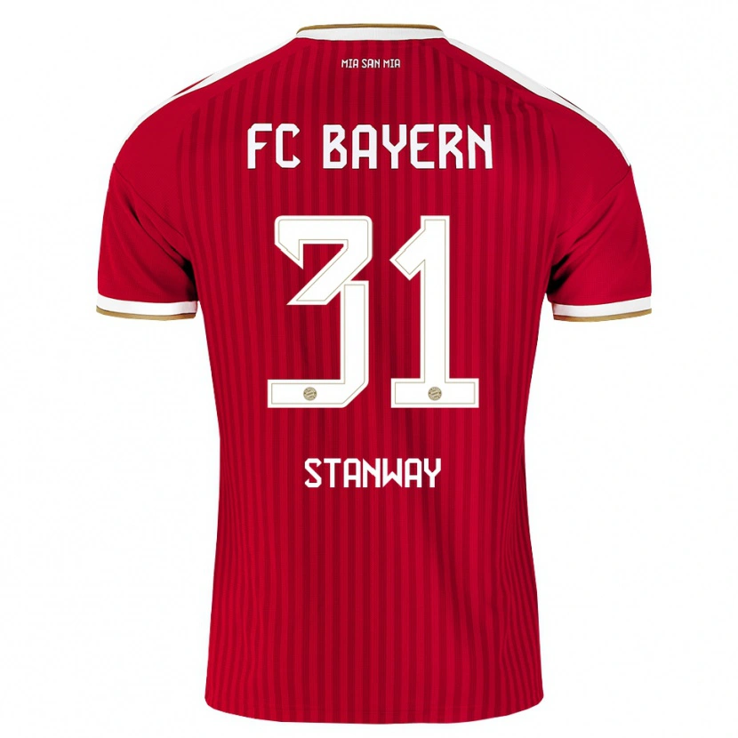 Danxen Dames Georgia Stanway #31 Rood Wit Blauw Thuisshirt Thuistenue 2026/27 T-Shirt
