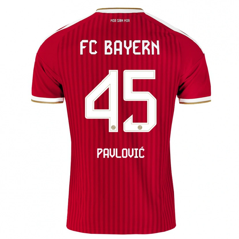 Danxen Dames Aleksandar Pavlovic #45 Rood Wit Blauw Thuisshirt Thuistenue 2026/27 T-Shirt