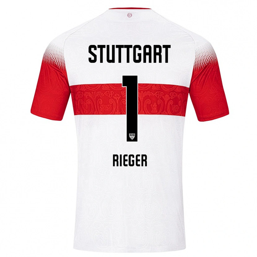 Danxen Dames Nico Rieger #1 Wit Rood Geel Thuisshirt Thuistenue 2026/27 T-Shirt