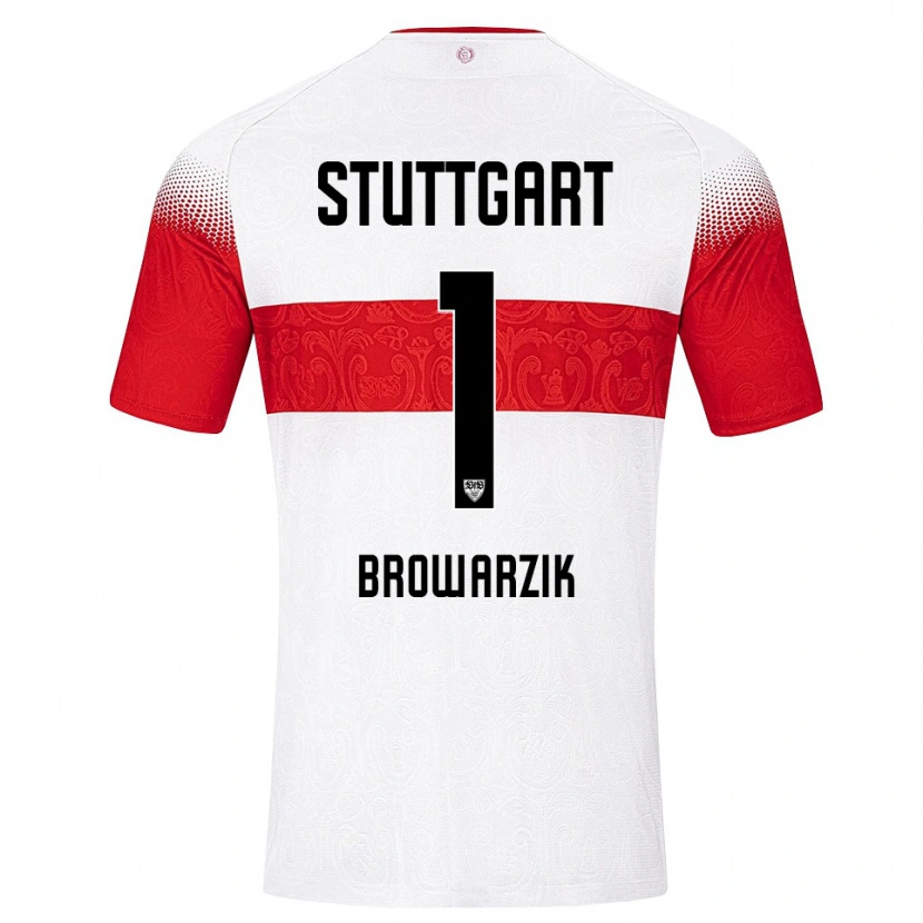 Danxen Dames Timo Browarzik #1 Wit Rood Geel Thuisshirt Thuistenue 2026/27 T-Shirt