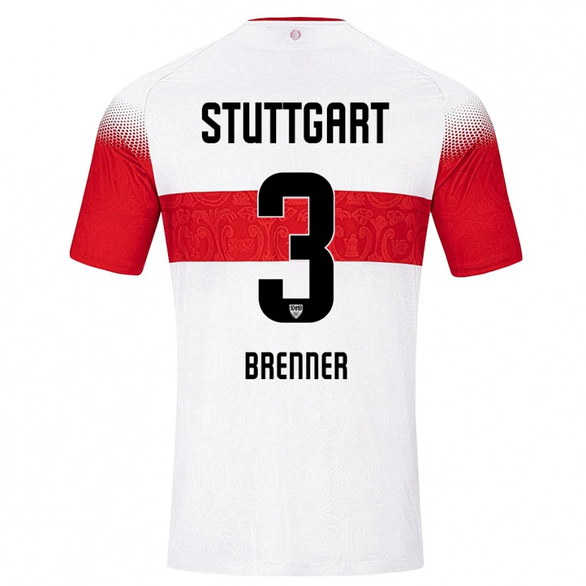 Danxen Dames Tom Brenner #3 Wit Rood Geel Thuisshirt Thuistenue 2026/27 T-Shirt