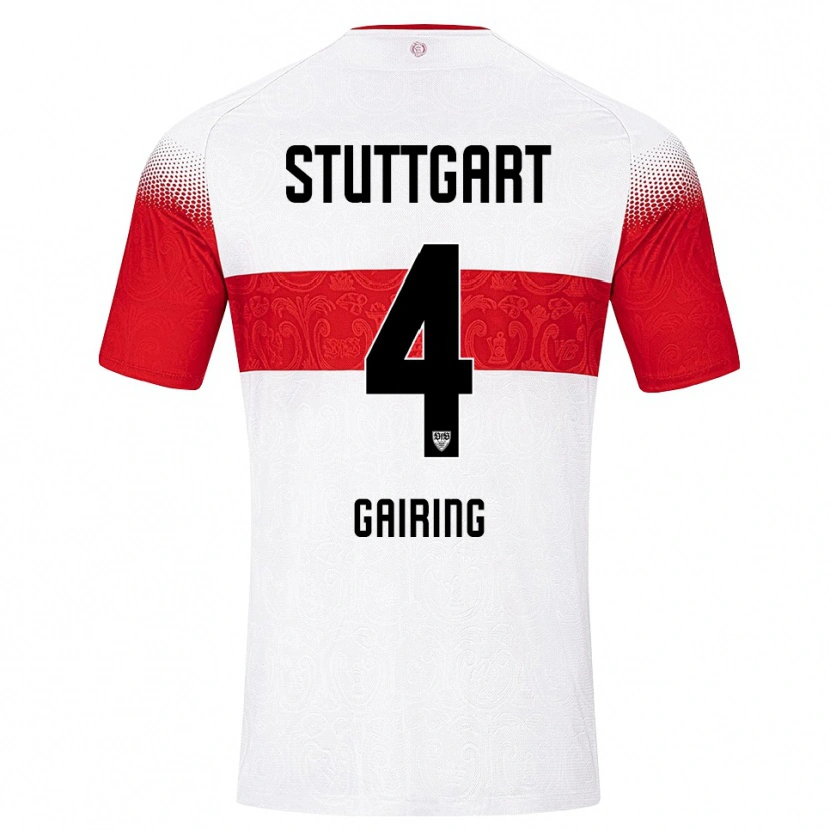 Danxen Dames Nadine Gairing #4 Wit Rood Geel Thuisshirt Thuistenue 2026/27 T-Shirt
