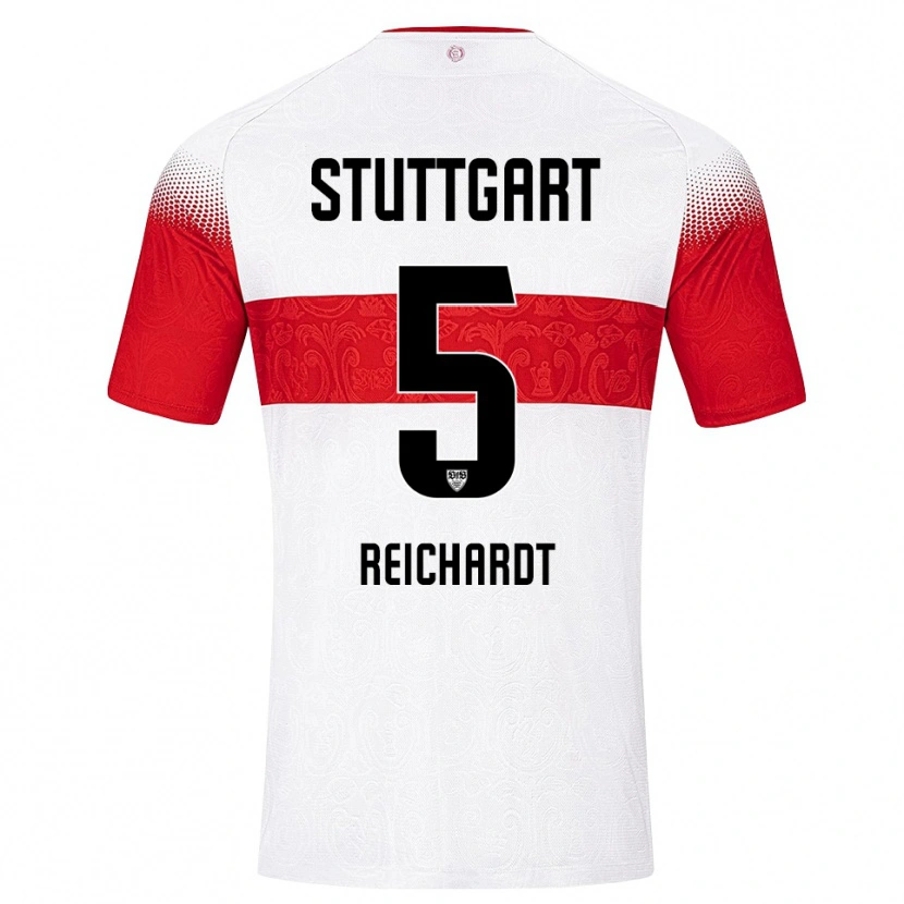 Danxen Dames Jona Reichardt #5 Wit Rood Geel Thuisshirt Thuistenue 2026/27 T-Shirt