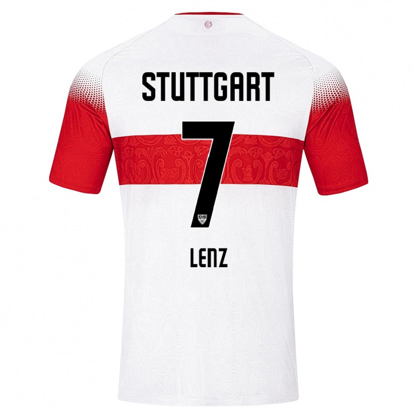 Danxen Dames Vadim Lenz #7 Wit Rood Geel Thuisshirt Thuistenue 2026/27 T-Shirt