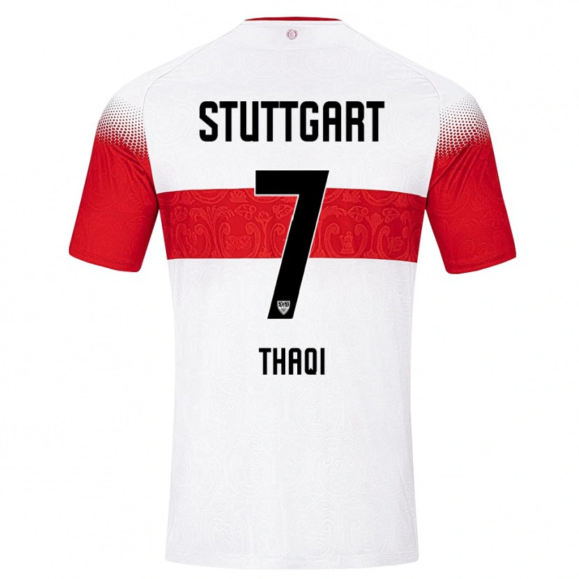 Danxen Dames Arlind Thaqi #7 Wit Rood Geel Thuisshirt Thuistenue 2026/27 T-Shirt