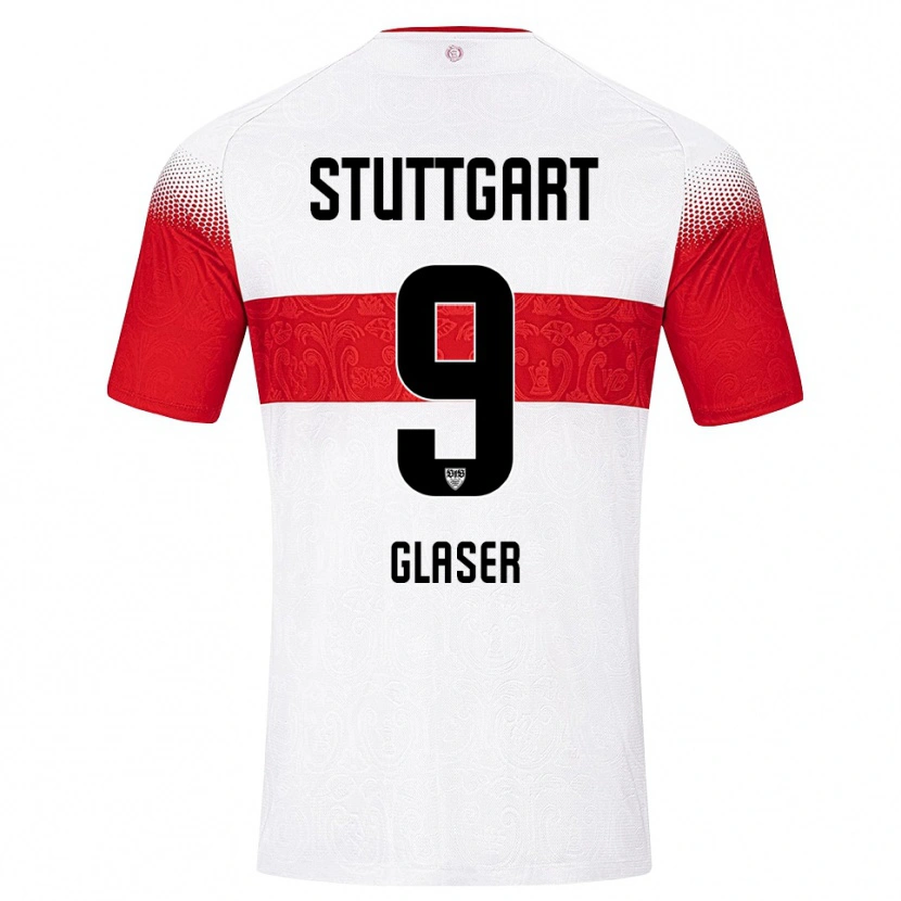 Danxen Dames Julia Glaser #9 Wit Rood Geel Thuisshirt Thuistenue 2026/27 T-Shirt