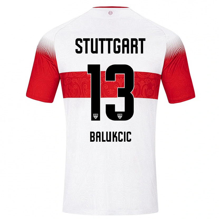 Danxen Dames David Balukcic #13 Wit Rood Geel Thuisshirt Thuistenue 2026/27 T-Shirt