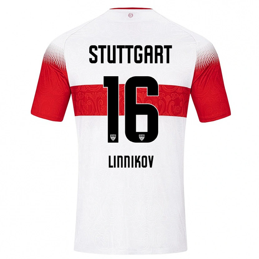 Danxen Dames Vsevolod Linnikov #16 Wit Rood Geel Thuisshirt Thuistenue 2026/27 T-Shirt