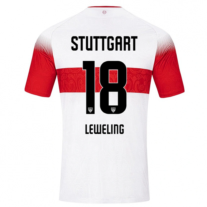 Danxen Dames Jamie Leweling #18 Wit Rood Geel Thuisshirt Thuistenue 2026/27 T-Shirt