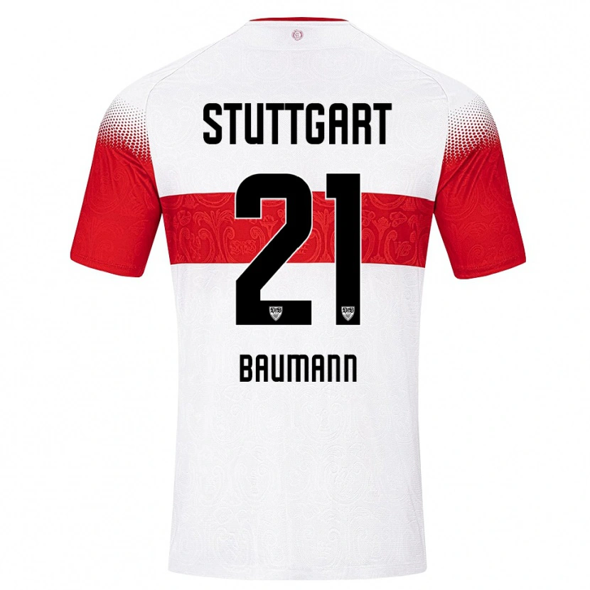 Danxen Dames Katharina Baumann #21 Wit Rood Geel Thuisshirt Thuistenue 2026/27 T-Shirt