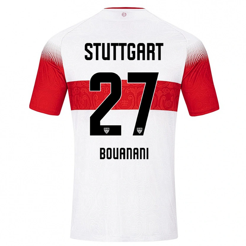 Danxen Dames Badredine Bouanani #27 Wit Rood Geel Thuisshirt Thuistenue 2026/27 T-Shirt