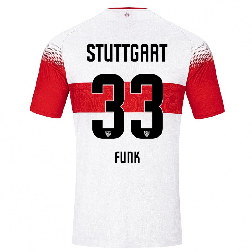 Danxen Dames Marius Funk #33 Wit Rood Geel Thuisshirt Thuistenue 2026/27 T-Shirt