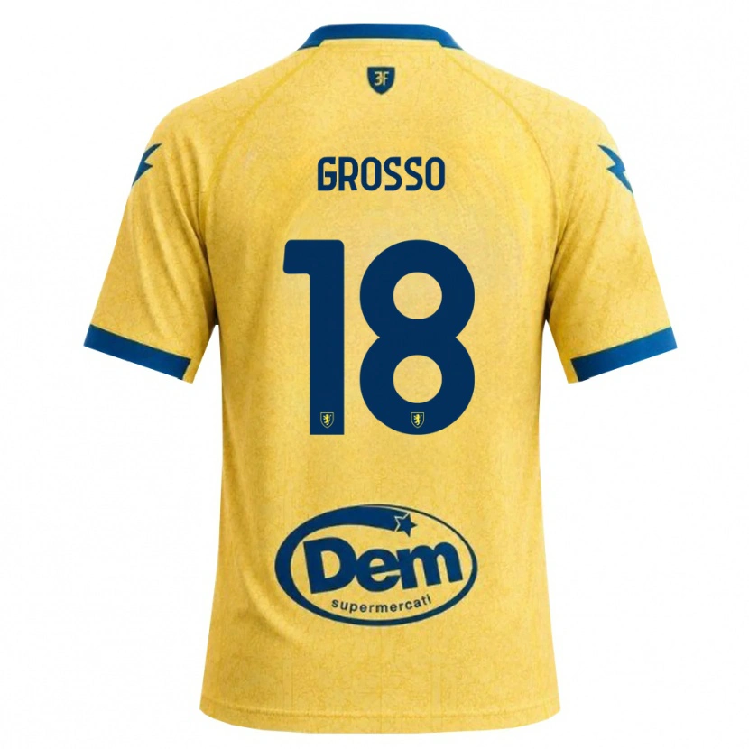 Danxen Dames Filippo Grosso #18 Khaki Zwart Blauw Thuisshirt Thuistenue 2026/27 T-Shirt