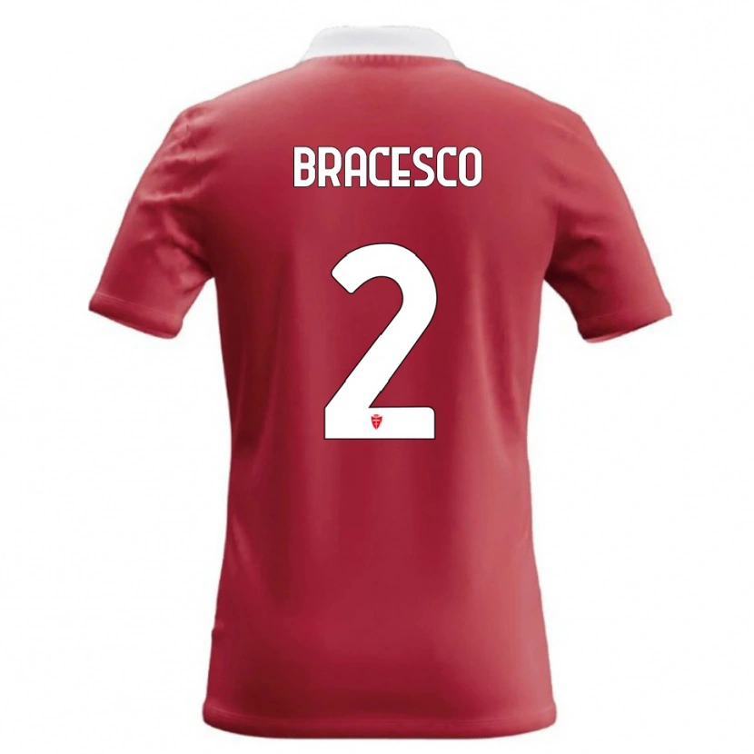 Danxen Dames Riccardo Bracesco #2 Rood Wit Thuisshirt Thuistenue 2026/27 T-Shirt