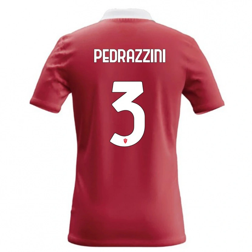 Danxen Dames Carlo Pedrazzini #3 Rood Wit Thuisshirt Thuistenue 2026/27 T-Shirt