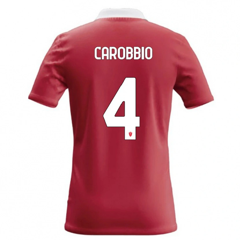 Danxen Dames Giacomo Carobbio #4 Rood Wit Thuisshirt Thuistenue 2026/27 T-Shirt