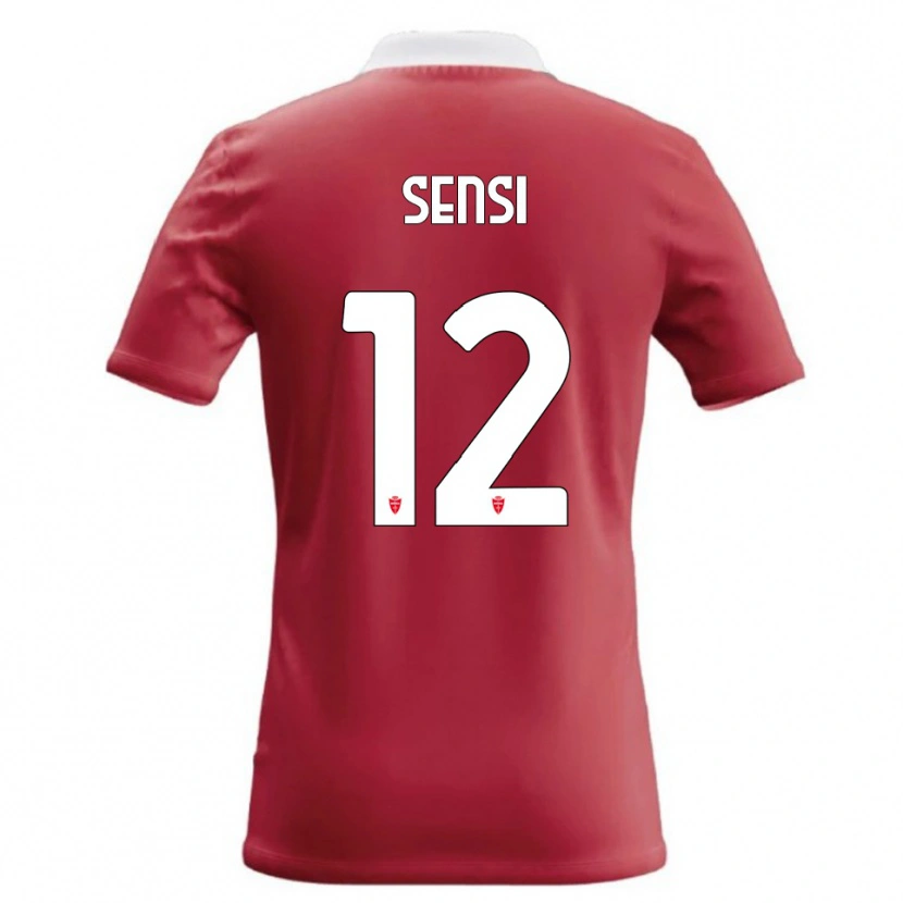 Danxen Dames Stefano Sensi #12 Rood Wit Thuisshirt Thuistenue 2026/27 T-Shirt