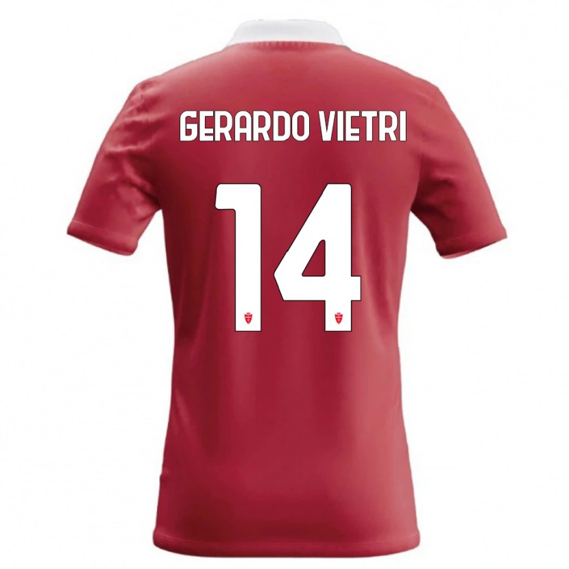 Danxen Dames Alessandro Gerardo Vietri #14 Rood Wit Thuisshirt Thuistenue 2026/27 T-Shirt